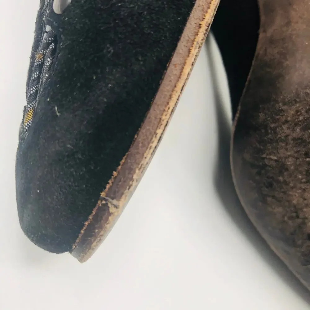 Vintage Proenza Schouler Black Suede Classic Dark Academia Pump‎ 8.5